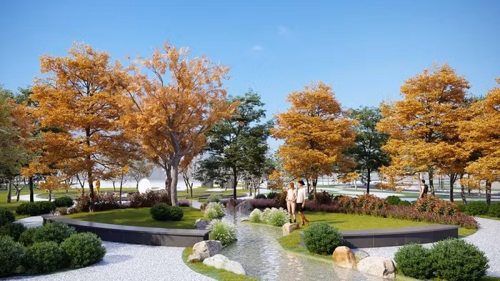 Không gian công viên, tiểu cảnh mang đến trải nghiệm thư thái cho cư dân và du khách