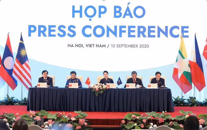 Đây là lần thứ 3 trong lịch sử hoạt động của AIPA, Quốc hội Việt Nam đảm nhận vai trò Chủ tịch của kỳ họp Đại hội đồng AIPA. Ảnh: TTXVN