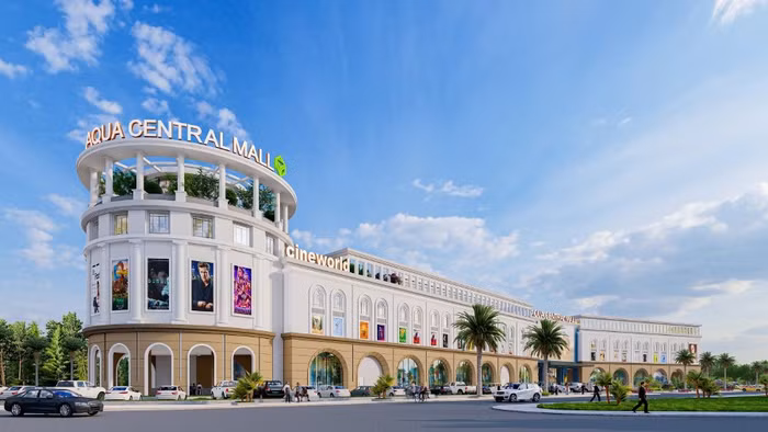 Aqua Central Mall quy mô 1.4ha sẽ mang đến những trải nghiệm mua sắm, ẩm thực giải trí đa sắc màu khi đưa vào vận hành cuối năm 2022