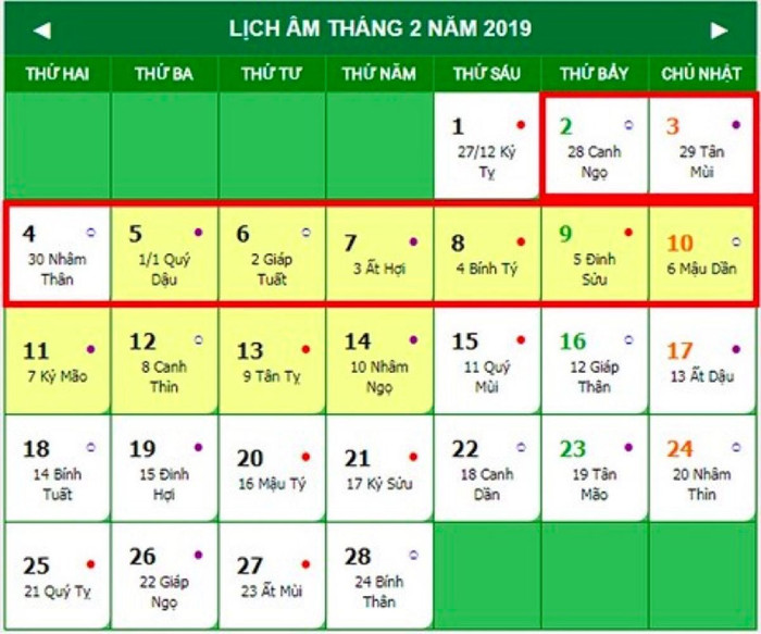 Chính thức trình Thủ tướng phê duyệt lịch nghỉ lễ tết 2019