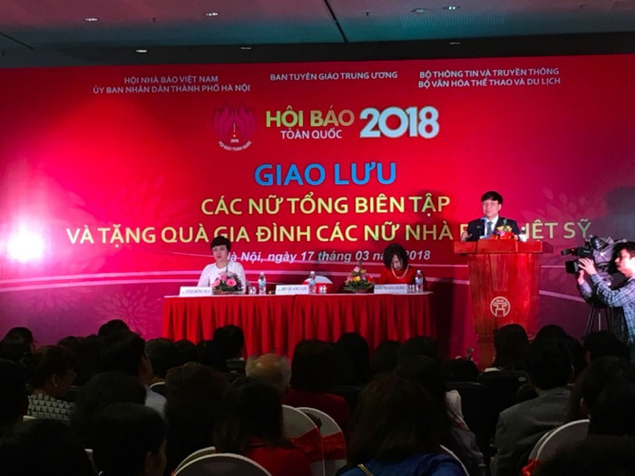 Giao lưu nữ tổng biên tập Hội Báo toàn quốc 2018: Hãy trao quyền cho nữ lãnh đạo