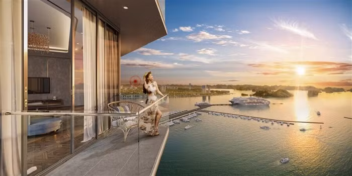 View đại dương từ ban công Sun Marina Town