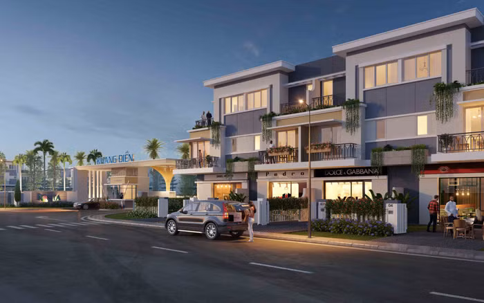 Khu Shophouse nằm ngay mặt tiền đường rộng thoáng