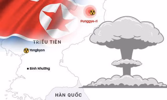 Lần thử hạt nhân thứ sáu uy lực nhất của Triều Tiên (bấm vào hình để xem chi tiết). Đồ họa: Việt Chung