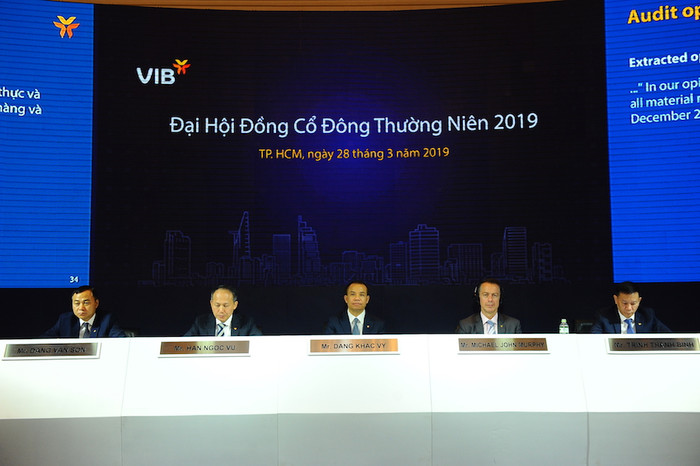 ĐHCĐ Ngân hàng VIB: Năm 2019 mục tiêu lãi 3.400 tỷ đồng, cổ tức 26,5%