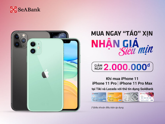 Siêu ưu đãi mua iPhone trên TIKI, LAZADA bằng thẻ SeABank