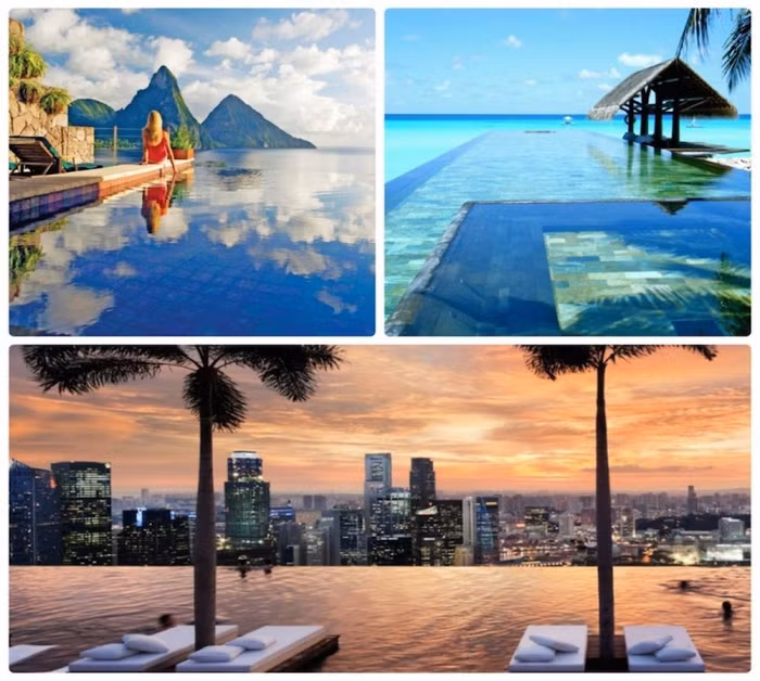 Hồ bơi vô cực D'. Le Roi Soleil như viên kim cương xanh tuyệt đẹp ảnh 1