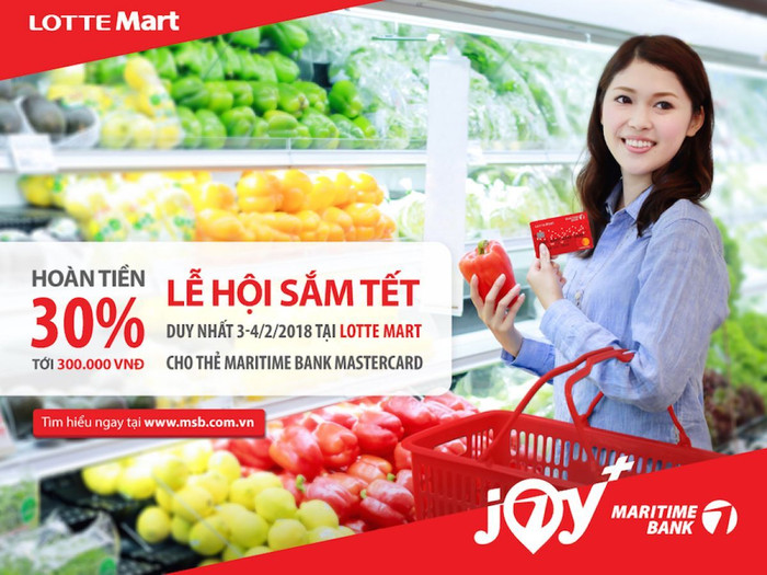 Sắm Tết tiết kiệm 30% với thẻ Maritime Bank Mastercard