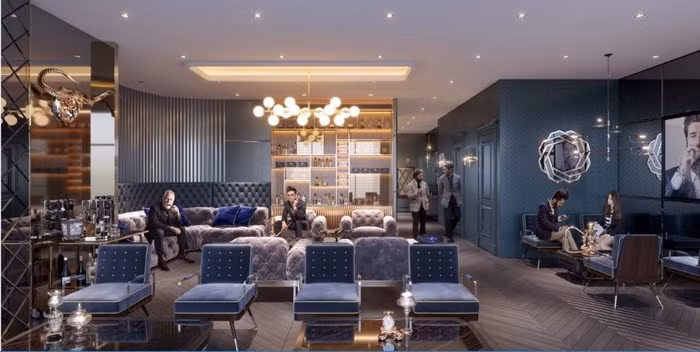 Sảnh hút xì gà của thự án The Sapphire Residence