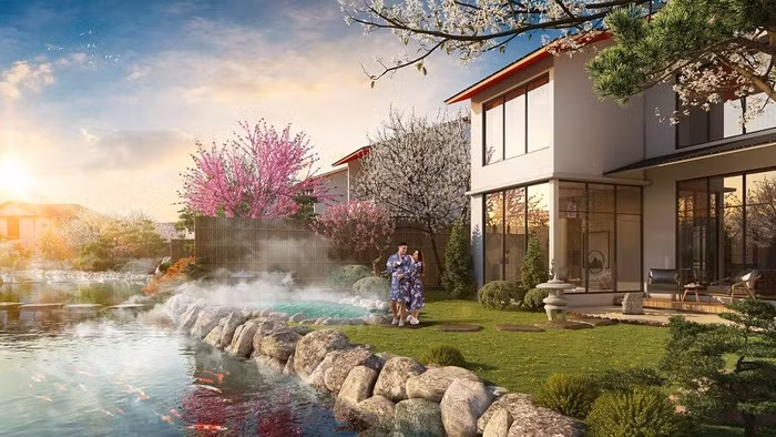 Phối cảnh các villa trong tổ hợp Sun Onsen Village do Sun Group phát triển