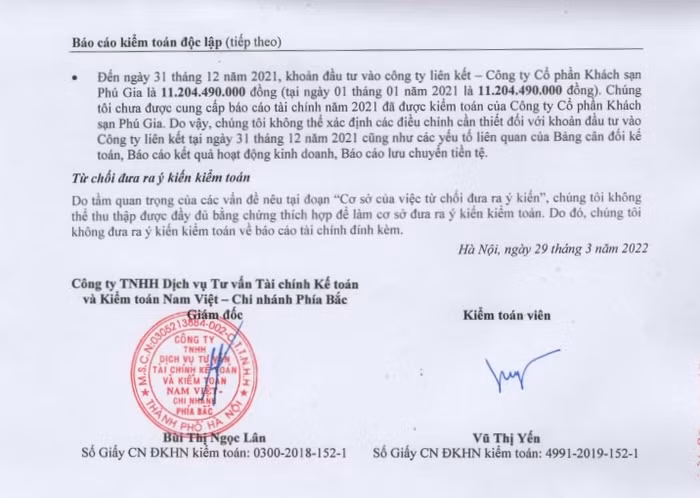 CTCP Đầu tư tài chính, Thương mại Dịch vụ Fico công bố thông tin Báo cáo tài chính kiểm toán năm 2021