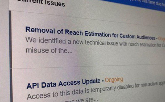 Facebook đột ngột dừng cấp API ở Việt Nam