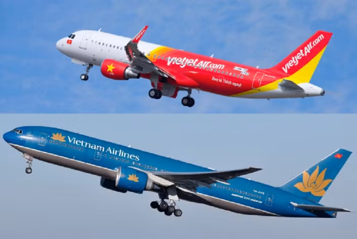 Cổ phiếu của Vietjet Air giảm 1,8%, Vietnam Airlines tăng 3,9% sau đề xuất áp giá sàn vé máy bay