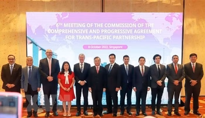 Các Bộ trưởng và quan chức cao cấp 11 nước thành viên CPTPP tham dự phiên họp
