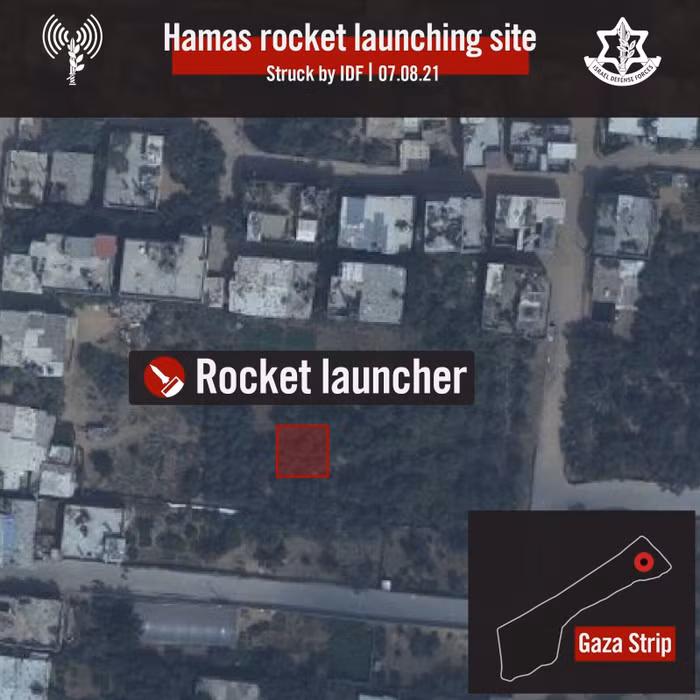 Các mục tiêu bị không quân Israel không kích.