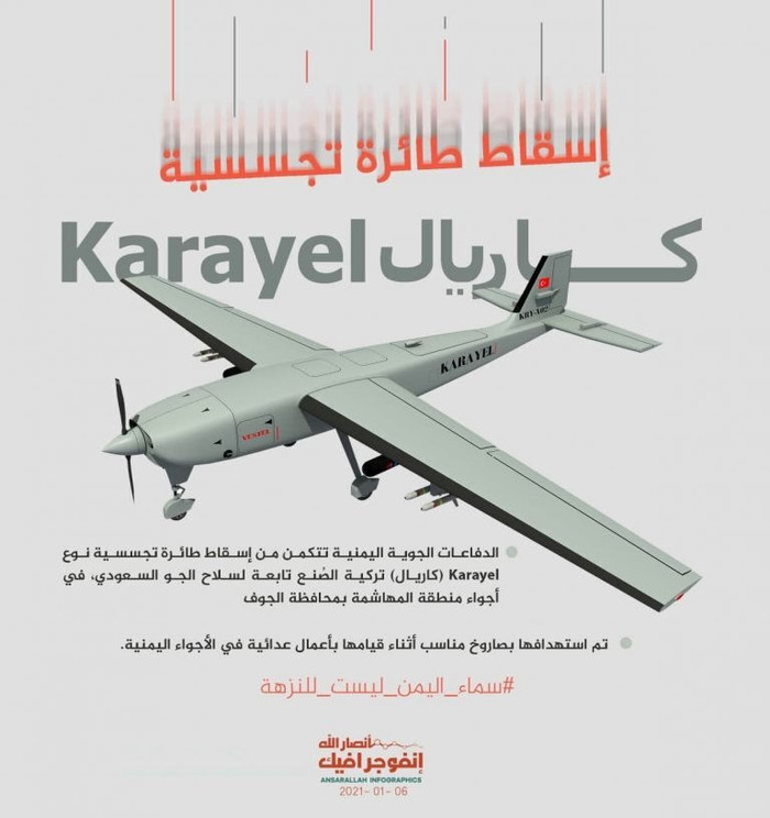 Chiến trường Yemen: Houthi bắn hạ UAV của Ả rập Xê út ảnh 1