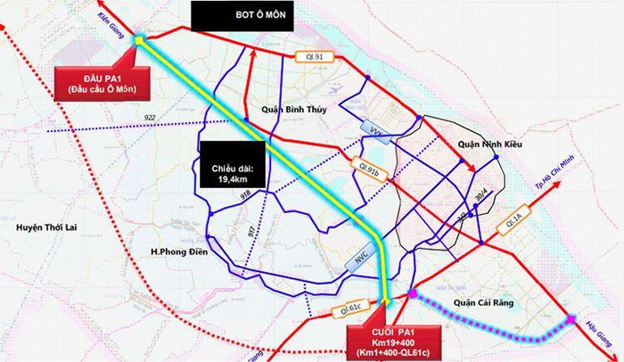 TP. Cần Thơ sắp khởi công dự án đường Vành đai phía Tây hơn 3.837 tỷ đồng