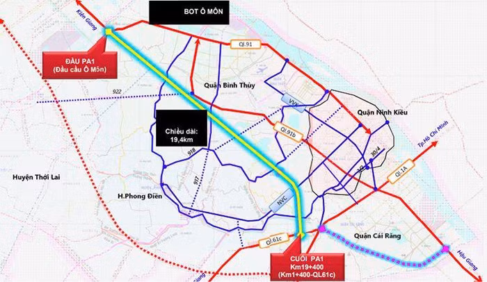 TP. Cần Thơ sắp khởi công dự án đường Vành đai phía Tây hơn 3.837 tỷ đồng