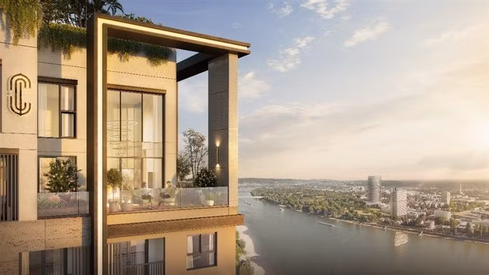 Ban công view “triệu đô” của penthouse Panorama C-River View