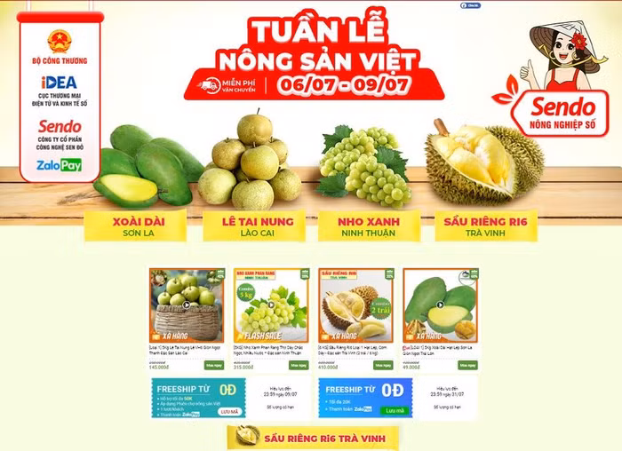 Khai trương “Tuần lễ Nông sản Việt” trên Sàn thương mại điện tử Sendo