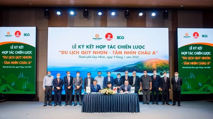 Tập đoàn Hưng Thịnh, BCG và TP.Quy Nhơn ký kết việc lập đề án phát triển du lịch Quy Nhơn đến năm 2030