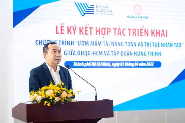 PGS.TS Vũ Hải Quân, Giám đốc Đại học Quốc gia TP.HCM phát biểu tại sự kiện
