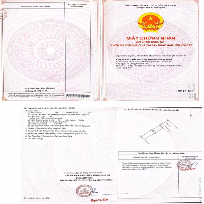 Công ty TNHH Đầu tư và Xây dựng bất động sản Hưng Thịnh có dấu hiệu làm giả Giấy chứng nhận quyền sử dụng đất