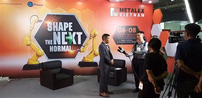 Ông Vũ Trọng Tài, Tổng giám đốc công ty RX Tradex Việt Nam - đơn vị tổ chức triển lãm chia sẻ thông tin