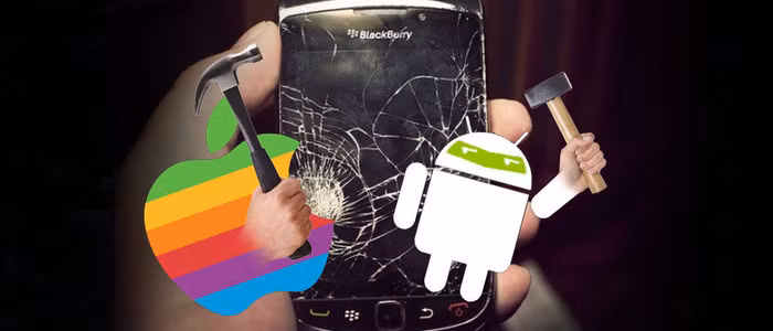 Thị phần của BlackBerry trên thị trường điện thoại chính thức về 0%