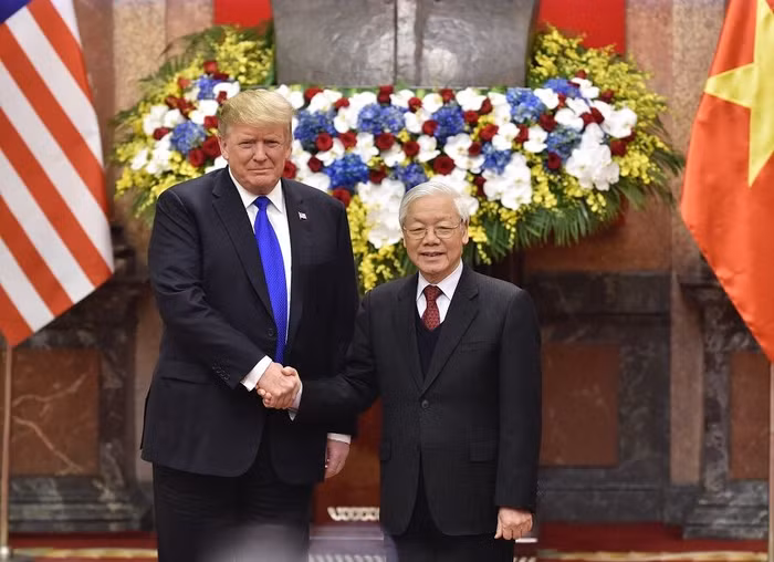Tổng Bí thư, Chủ tịch nước Nguyễn Phú Trọng tiếp Tổng thống Donald Trump