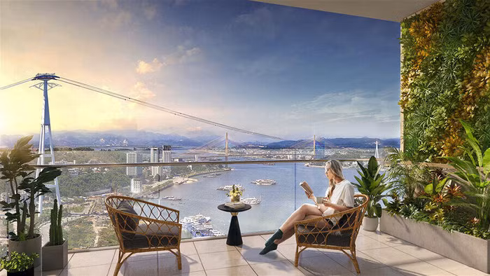 Tầm nhìn ấn tượng từ căn hộ The Platinum thuộc Sun Marina Town bên vịnh Hạ Long _Ảnh minh họa