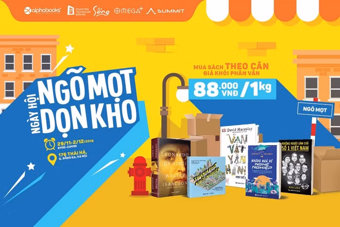 Nhiều ưu đãi hấp dẫn cho người yêu sách trong Ngày hội “Ngõ Mọt Dọn Kho”