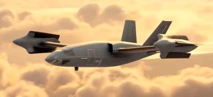 Máy bay Bell HSVTOL có người lái phiên bản nhỏ.