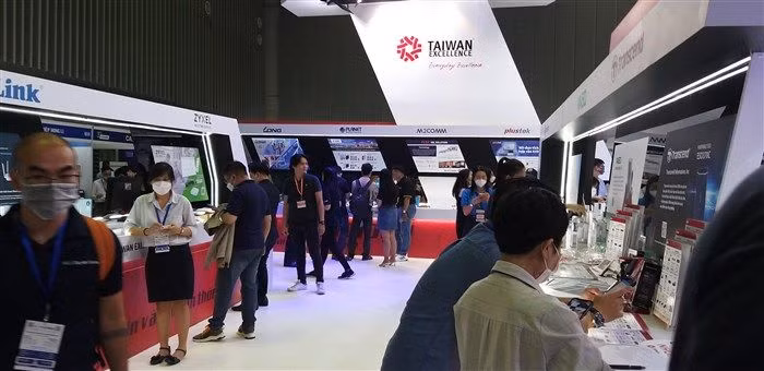 Khu gian hàng Taiwan Excellence do Hội đồng Phát triển Ngoại thương Đài Loan (TAITRA) tổ chức