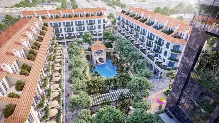 Tại Sunshine Golden River không gian xanh được bao phủ từ tầng trệt lên tầng mái