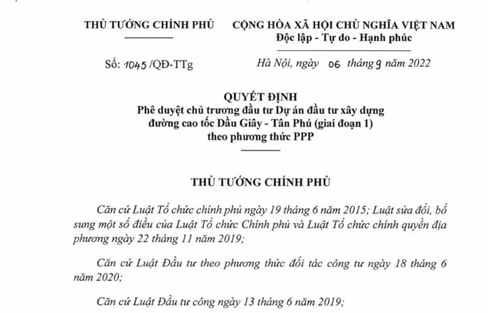 Cao tốc Dầu Giây – Tân Phú là một trong 3 dự án thành phần thuộc Dự án cao tốc Dầu Giây – Liên Khương