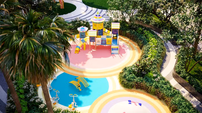 Dự án phát triển chuỗi tiện ích đáp ứng nhu cầu cư dân mọi độ tuổi. Ảnh phối cảnh: Hưng Thịnh Land