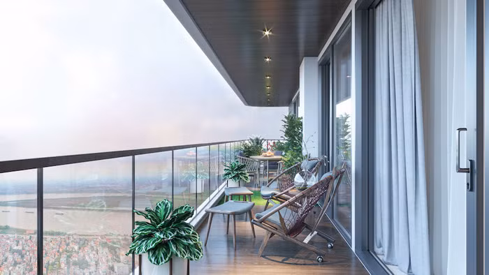 Với diện tích căn hộ lớn, Sunshine Golden River giúp gia chủ sở hữu những khoảng sân vườn riêng