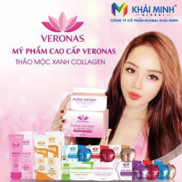 Làn da trắng hồng nhờ Veronas thảo mộc xanh Collagen