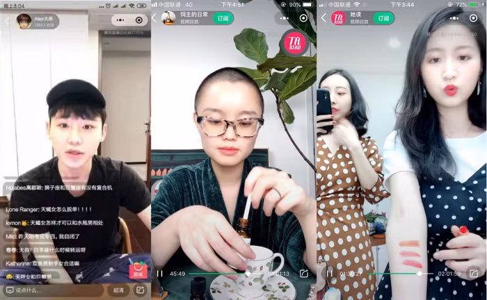 Tính năng livestream trên WeChat có hàng triệu người sử dụng.