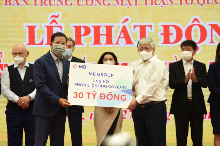 Quỹ mua Vaccine có thêm 30 tỷ đồng ủng hộ từ MB Group