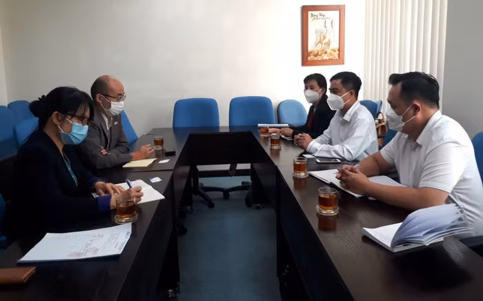 Toàn cảnh buổi làm việc giữa JETRO tại TP. Hồ Chí Minh và TT XTĐT,TM&amp;DL tỉnh Bình Phước.