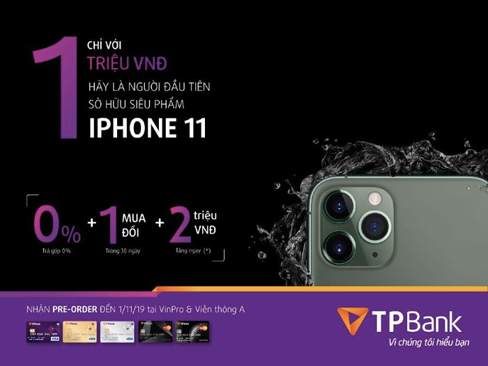 Cơ hội là người đầu tiên sở hữu iPhone 2019 chính hãng từ TPBank