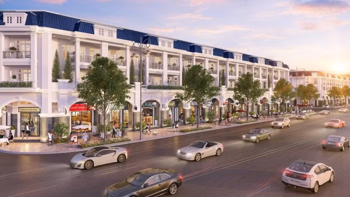 Một dãy shophouse sầm uất tại khu đô thị Century City