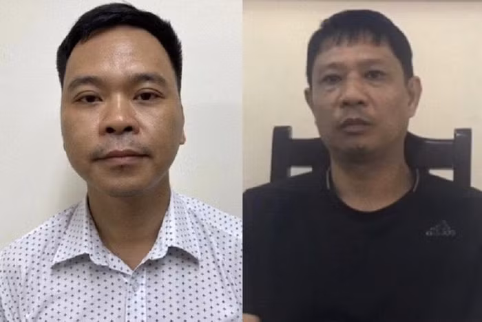 Bị can Võ Việt Hùng và Bùi Quốc Việt