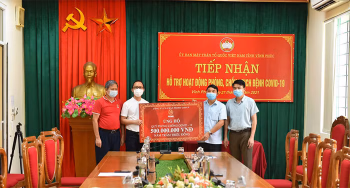 Tập đoàn PRIME đóng vai trò tích cực trong công tác phòng chống dịch COVID-19 tại Vĩnh Phúc