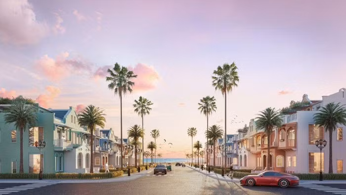 Long Island mang ngôn ngữ kiến trúc phóng khoáng được lấy cảm hứng từ phong cách kiến trúc Bermuda, Florida