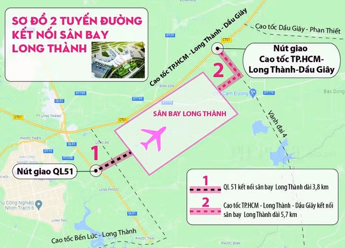 Đồng Nai kiến nghị Chính phủ hỗ trợ 4.130 tỷ làm 2 đường nối sân bay Long Thành