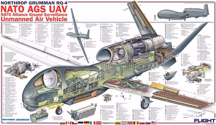 Cận cảnh máy bay không người lái Global Hawk của Mỹ bị tên lửa BUK-2 Iran bắn hạ