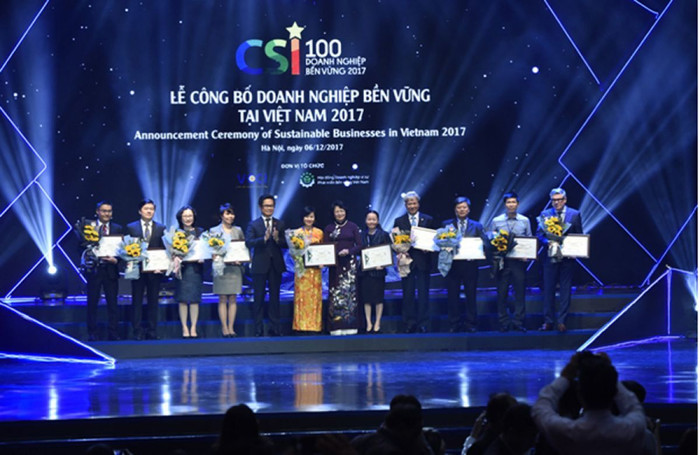 Công bố 100 doanh nghiệp bền vững 2017